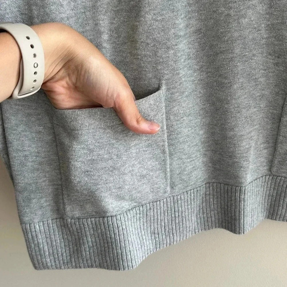 Jeanne Pierre Long Sleeve Button Back Grey Cozy Pullover Sweater, Size Medium - Picture 6 of 16